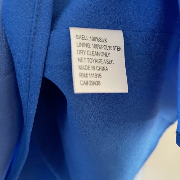 Yumi Kim Floral Silk Dress, blue/black/purple/white, petite XS - Picture 9 of 9